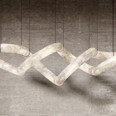 Nocturne Symmetrical Alabaster Chandelier