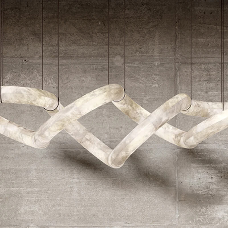 Nocturne Symmetrical Alabaster Chandelier