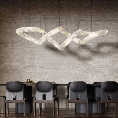 Nocturne Symmetrical Alabaster Chandelier