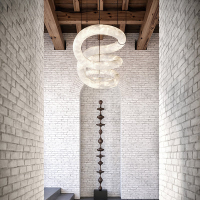 Nocturne Symmetrical Alabaster Chandelier