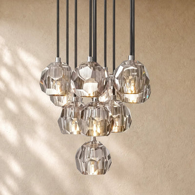 Boulee de Cristal Glass Round Cluster Chandelier