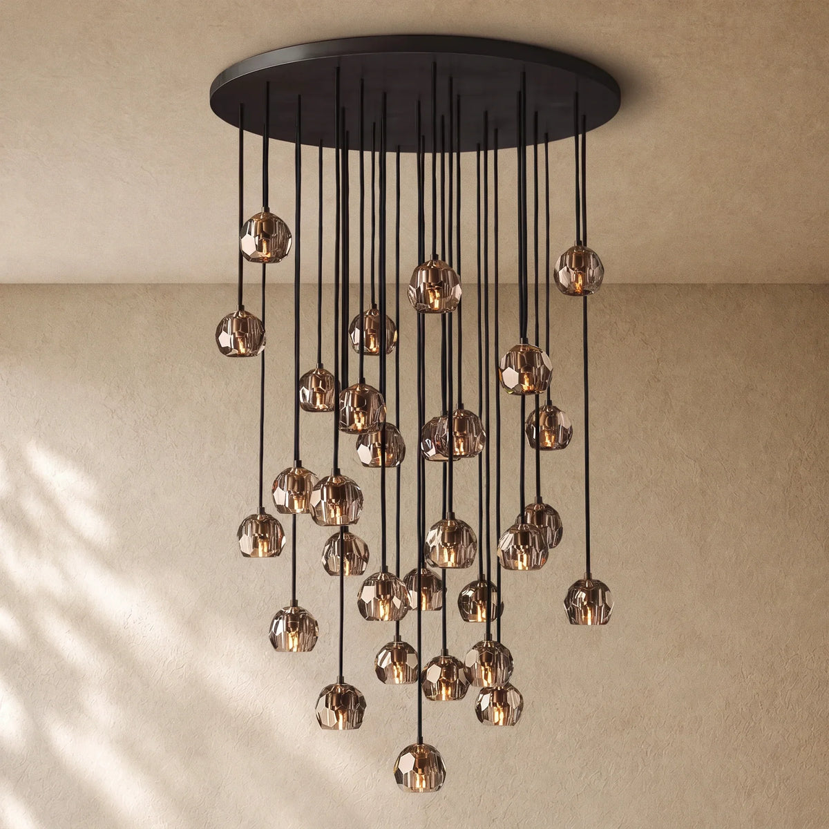Boulee de Cristal Glass Round Cluster Chandelier