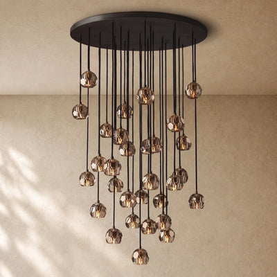 Boulee de Cristal Glass Round Cluster Chandelier