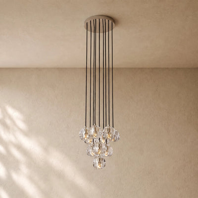 Boulee de Cristal Glass Round Cluster Chandelier