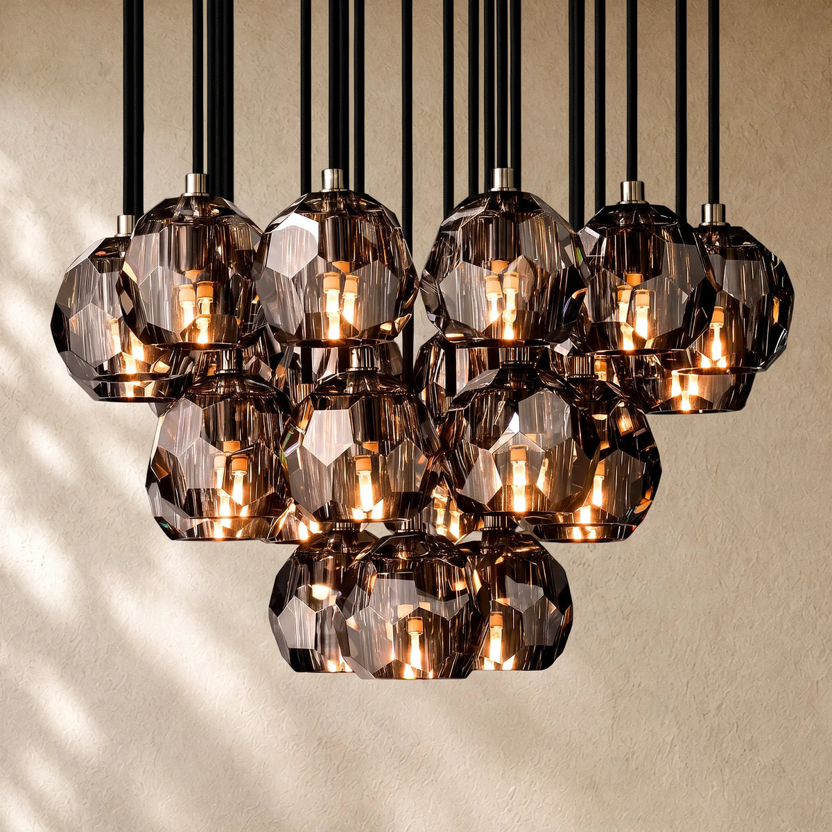 Boulee de Cristal Glass Round Cluster Chandelier
