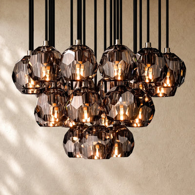 Boulee de Cristal Glass Round Cluster Chandelier