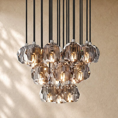 Boulee de Cristal Glass Round Cluster Chandelier