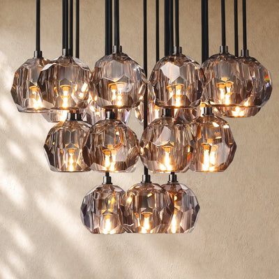 Boulee de Cristal Glass Round Cluster Chandelier
