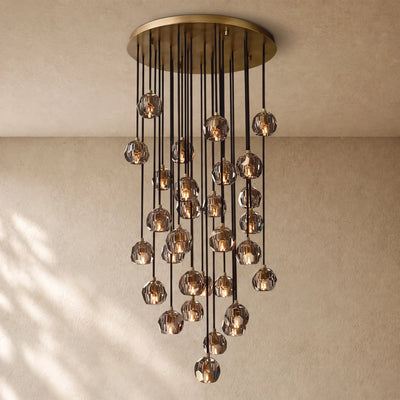 Boulee de Cristal Glass Round Cluster Chandelier