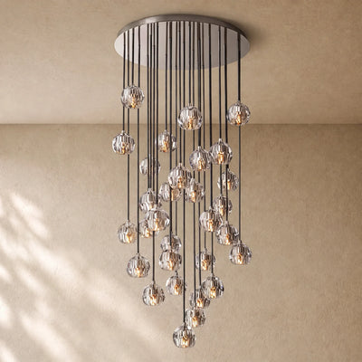 Boulee de Cristal Glass Round Cluster Chandelier