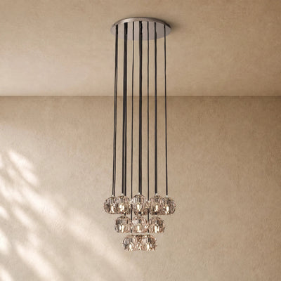 Boulee de Cristal Glass Round Cluster Chandelier