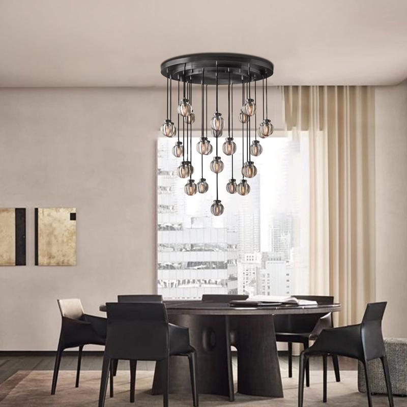 Liora Pearl Round Chandelier 60"