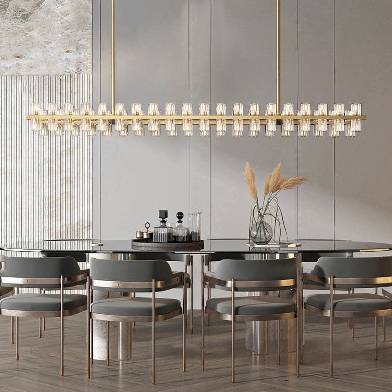 Marlowe Crystal Rectangular Chandelier 72"