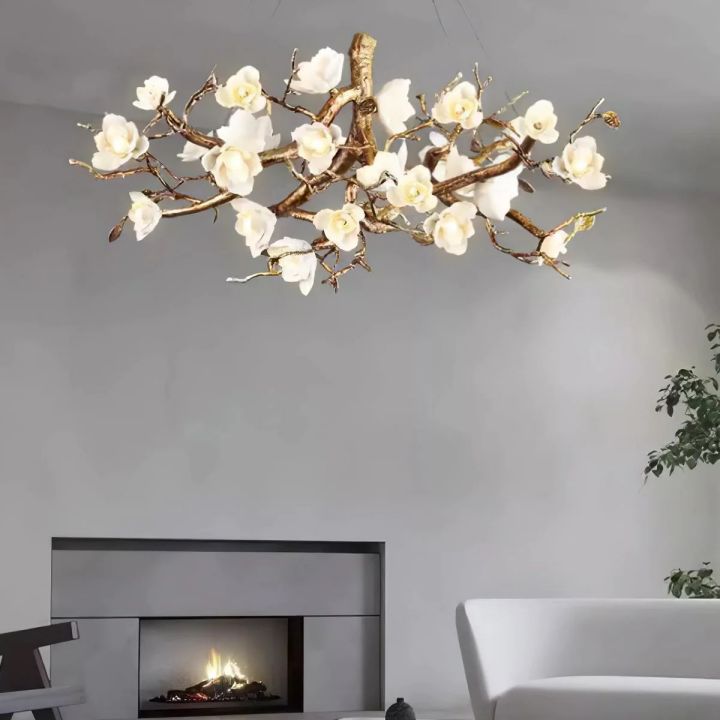 Refined Branch Brass Chandelier