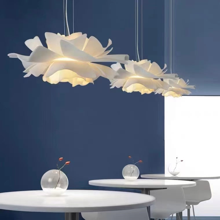 New Arrival  Single White Flower Ceiling Light For Kitchen Dining Room Table