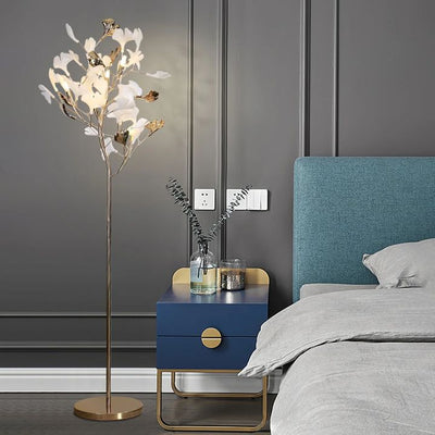 Tuscany Ceramic Leaf Floor Lamp