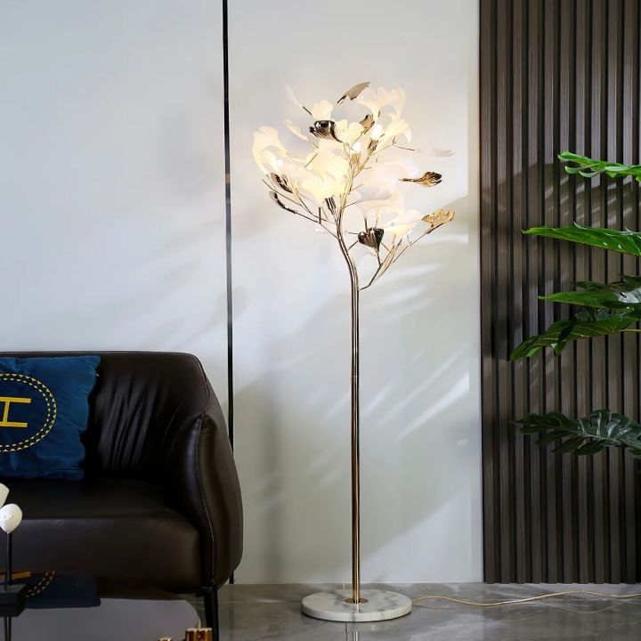 Tuscany Ceramic Leaf Floor Lamp