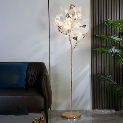 Tuscany Ceramic Leaf Floor Lamp