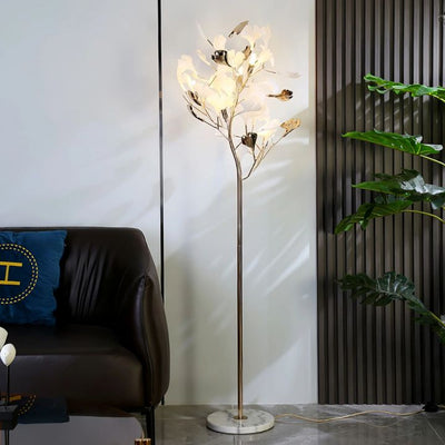 Tuscany Ceramic Leaf Floor Lamp
