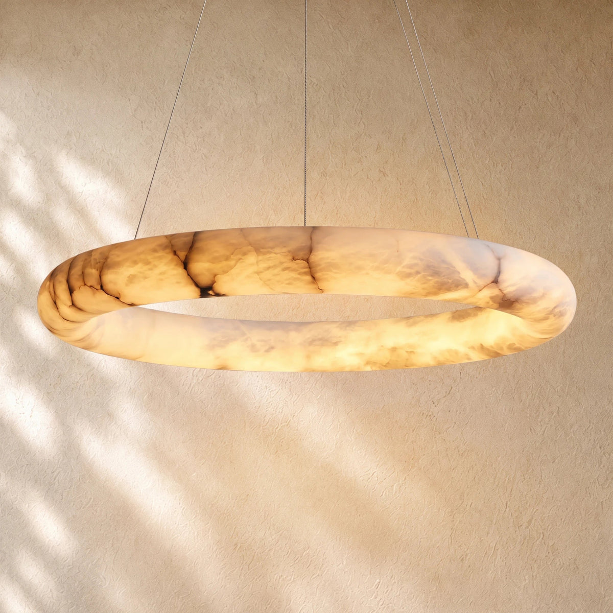 Halimas Halo Alabaster Chandelier