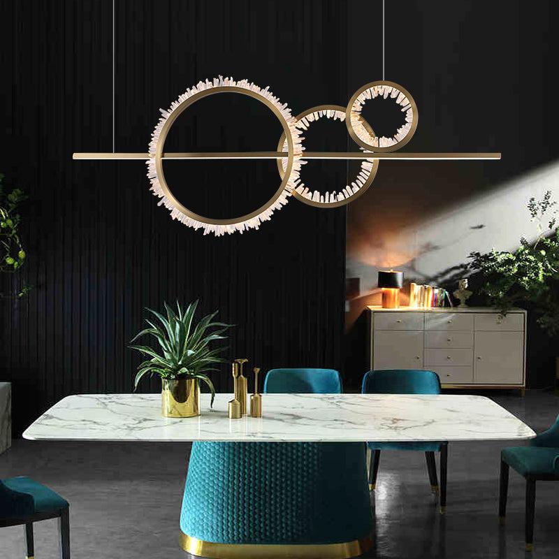 Savoy Crystal Cluster Kitchen Island Chandelier