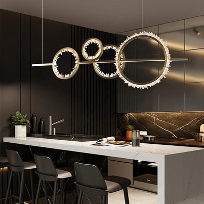 Savoy Crystal Cluster Kitchen Island Chandelier