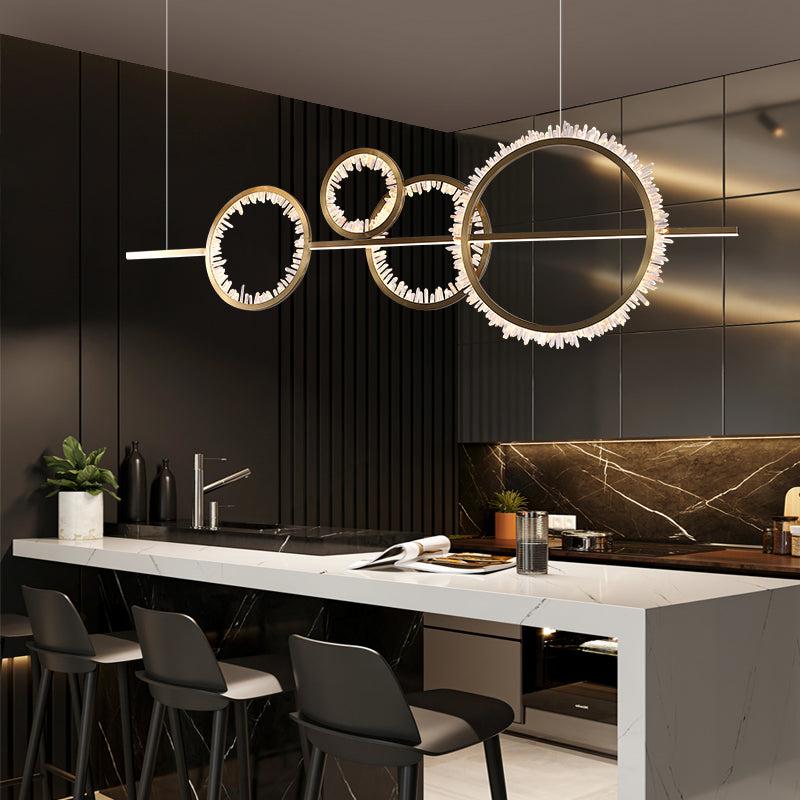 Savoy Crystal Cluster Kitchen Island Chandelier