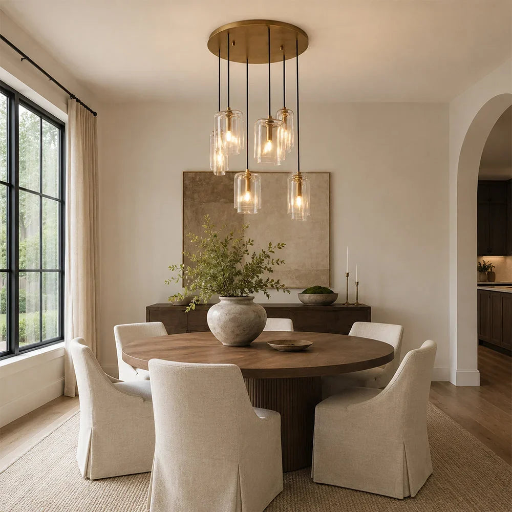 LACOURT GLASS CLUSTER CHANDELIER