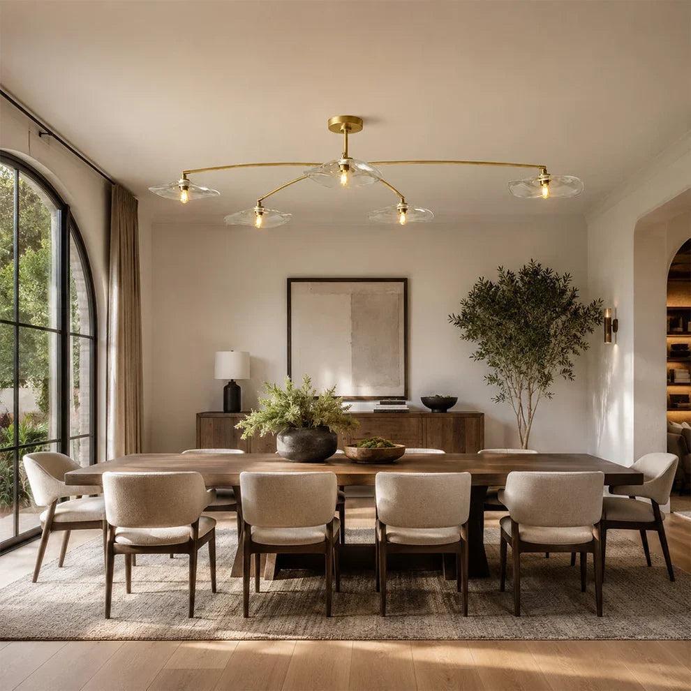 LILY  GLASS LINEAR CHANDELIER