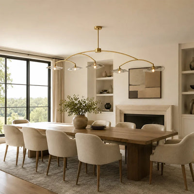 LILY  GLASS LINEAR CHANDELIER