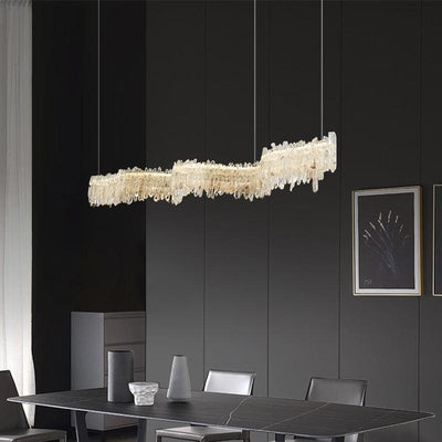 Savoy Crystal Cluster Linear Chandelier