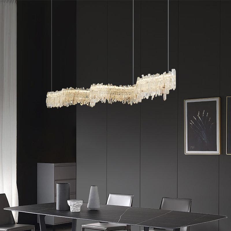 Savoy Crystal Cluster Linear Chandelier