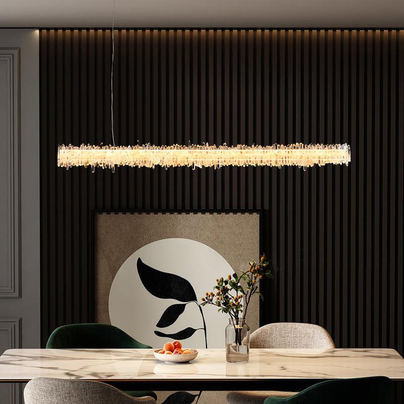 Savoy Crystal Cluster Linear Chandelier