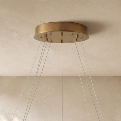 Livage Lisse Round Chandelier with Alabaster Shade