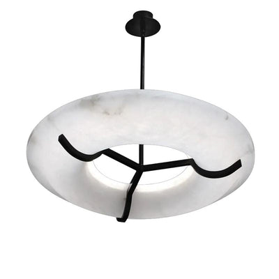 Orion Round Alabaster Dining Room Chandelier