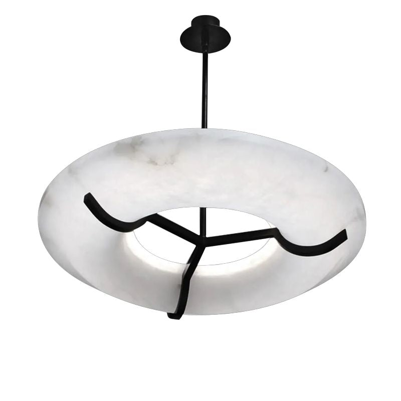 Orion Round Alabaster Dining Room Chandelier
