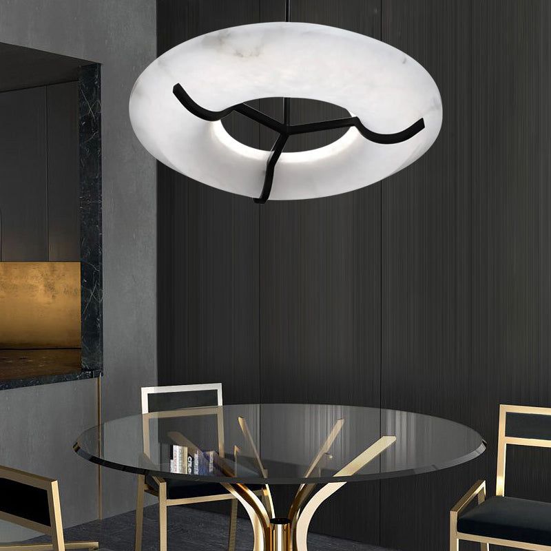 Orion Round Alabaster Dining Room Chandelier