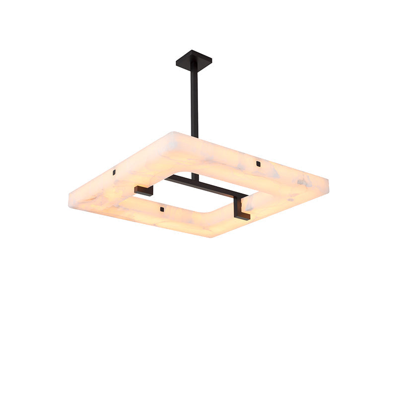 Orion Square Alabaster Chandelier