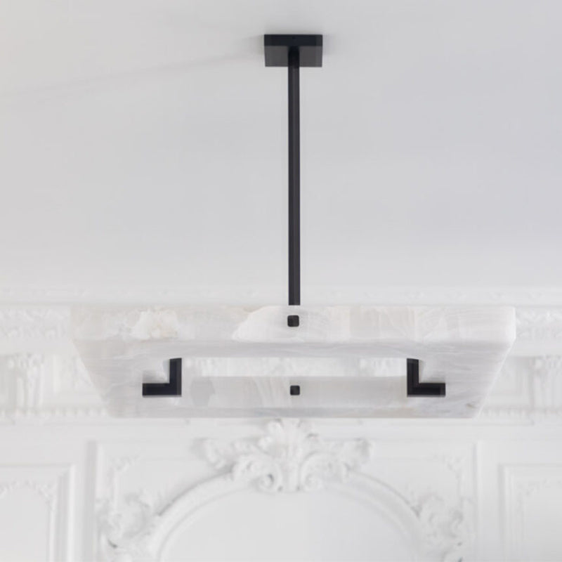 Orion Square Alabaster Chandelier