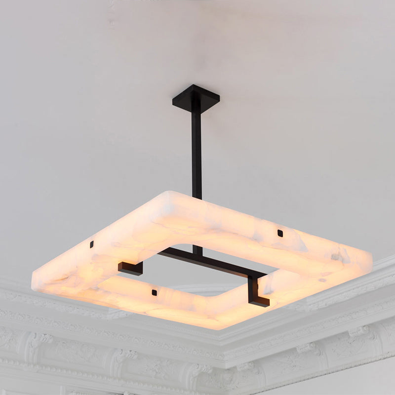 Orion Square Alabaster Chandelier