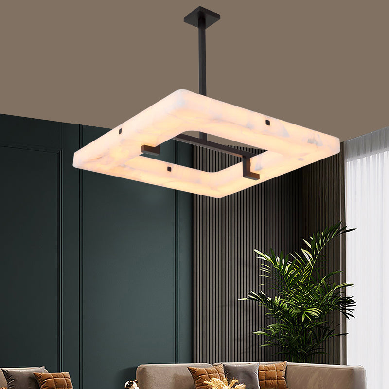 Orion Square Alabaster Chandelier