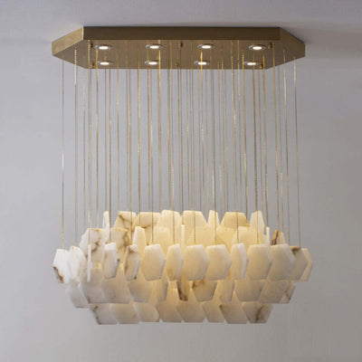 Moonlit Alabaster Modern Chandelier