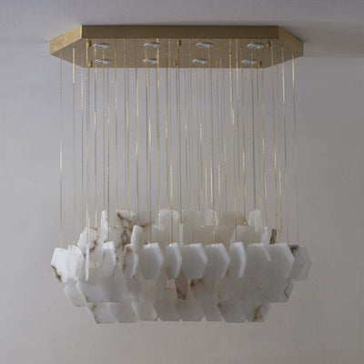 Moonlit Alabaster Modern Chandelier