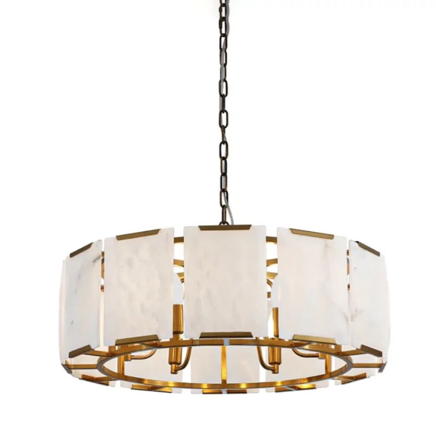 Daybreak Alabaster Round Chandelier