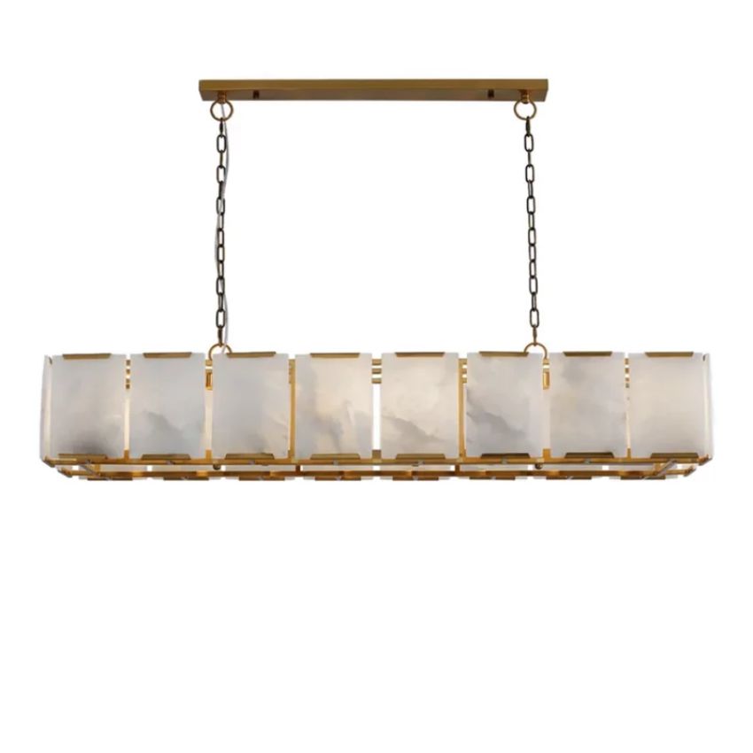 Daybreak Alabaster Rectangle Chandelier