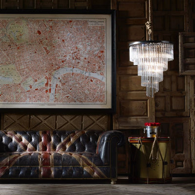 1920 Avelora Glass Spiral Chandelier