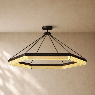Pleased Crystal Hexagonal Chandelier