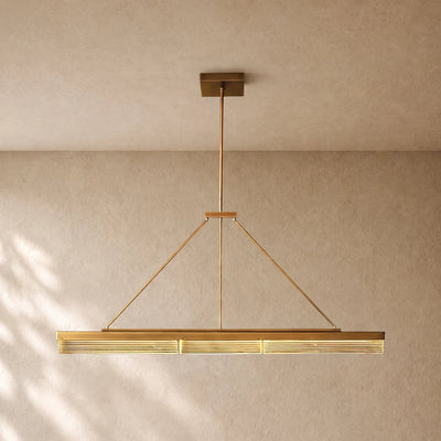 Pleased Crystal Linear Chandelier