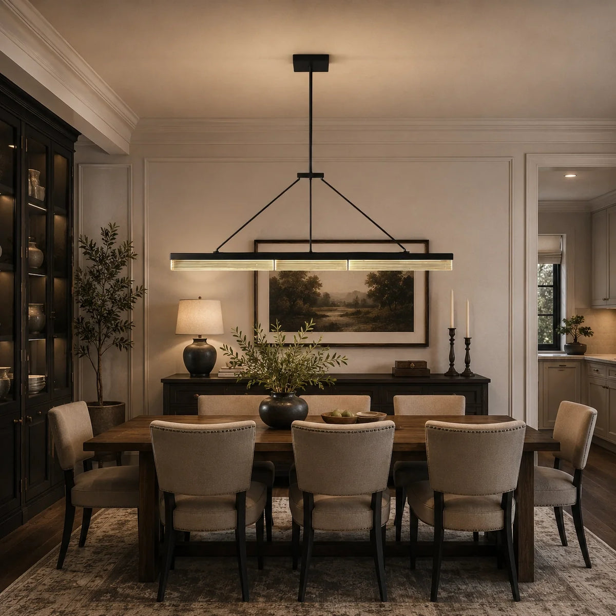 Pleased Crystal Linear Chandelier