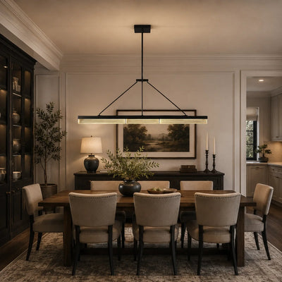 Pleased Crystal Linear Chandelier
